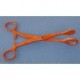 PINZA TIRALENGUAS COLLIN DE 18CMS EN POLICARBONATO NARANJA.