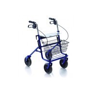 ROLLATOR CON ASIENTO DE DESCANSO, BANDEJA Y CESTA.