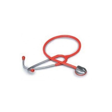 FONENDOSCOPIO ADULTO CON CABEZAL DE ZINC ANODIZADO. ROJO.