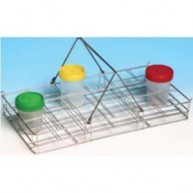 CESTILLO PARA 20 FRASCOS DE ORINA. 315X250X55MM.